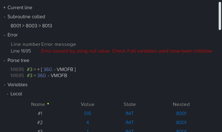 debugging fanuc macro B program